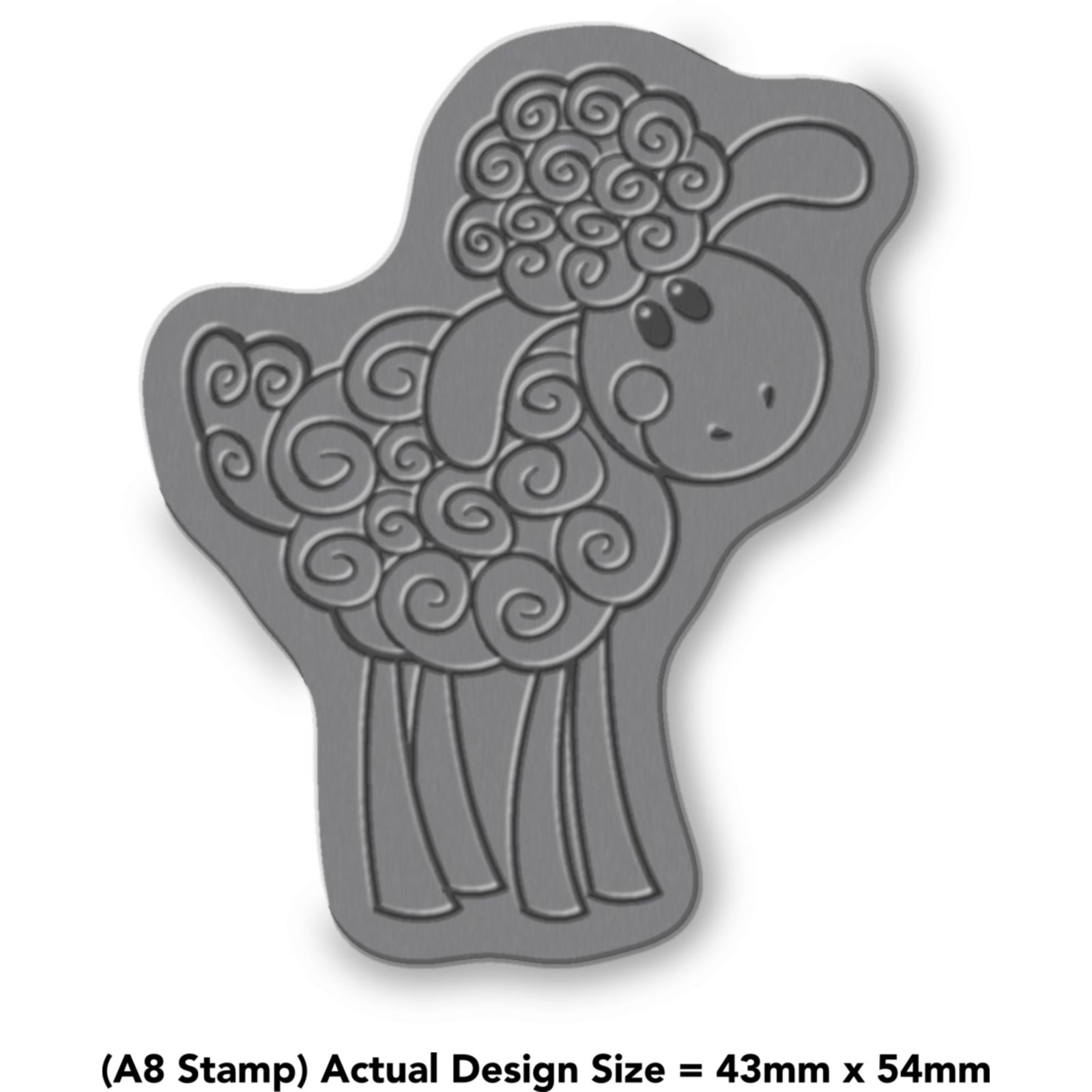 'Happy Sheep' Unmounted Rubber Stamp (RS016628) - Picture 6 of 6