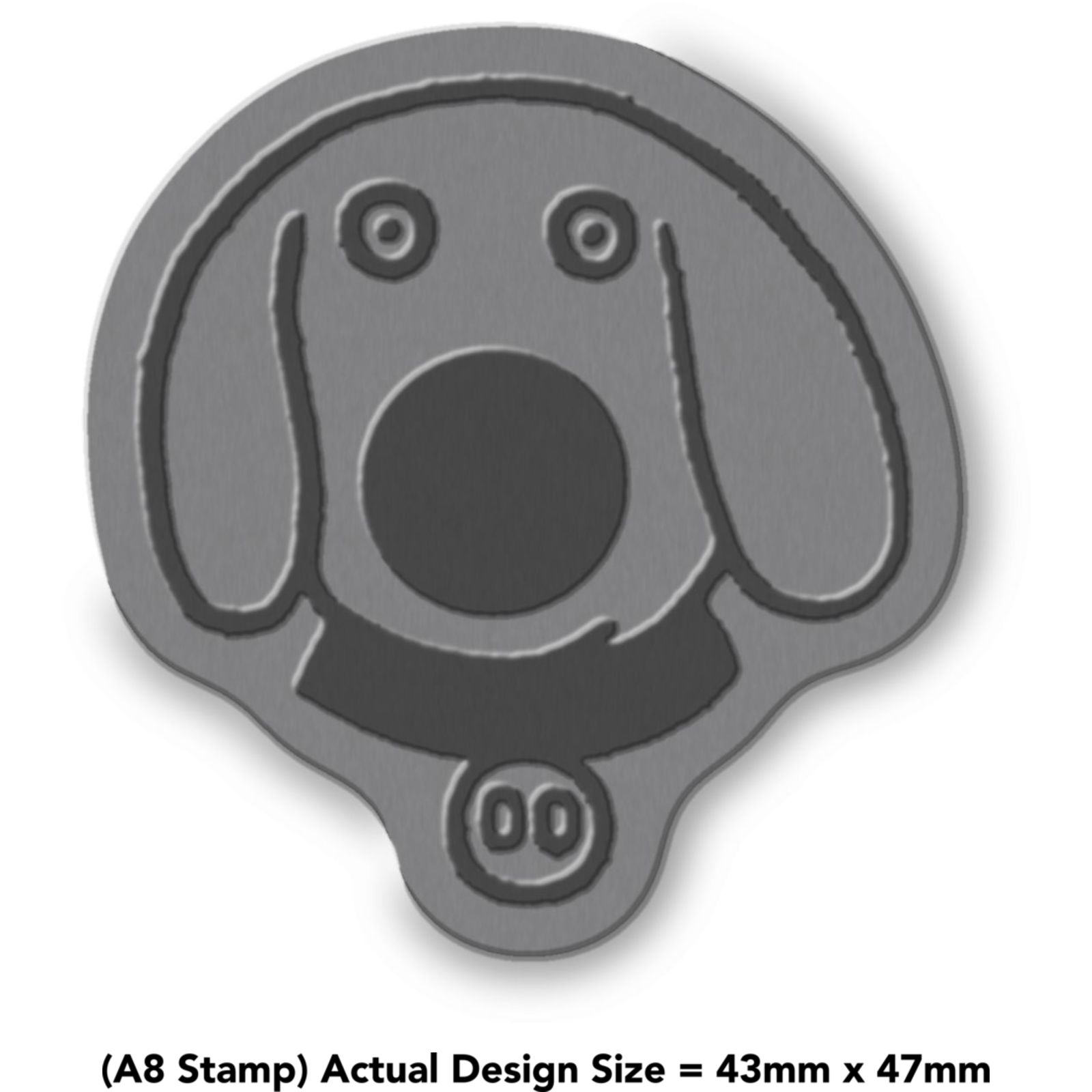 Canine Face#12 Unmounted Clear Stamp Approx 48x60mm Dog Head 