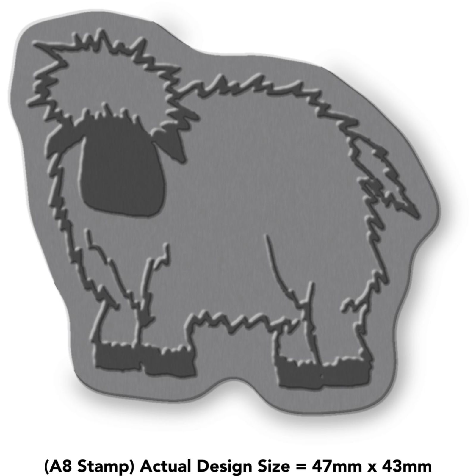 'Standing Sheep' Unmounted Rubber Stamp (RS017496) - Picture 6 of 6
