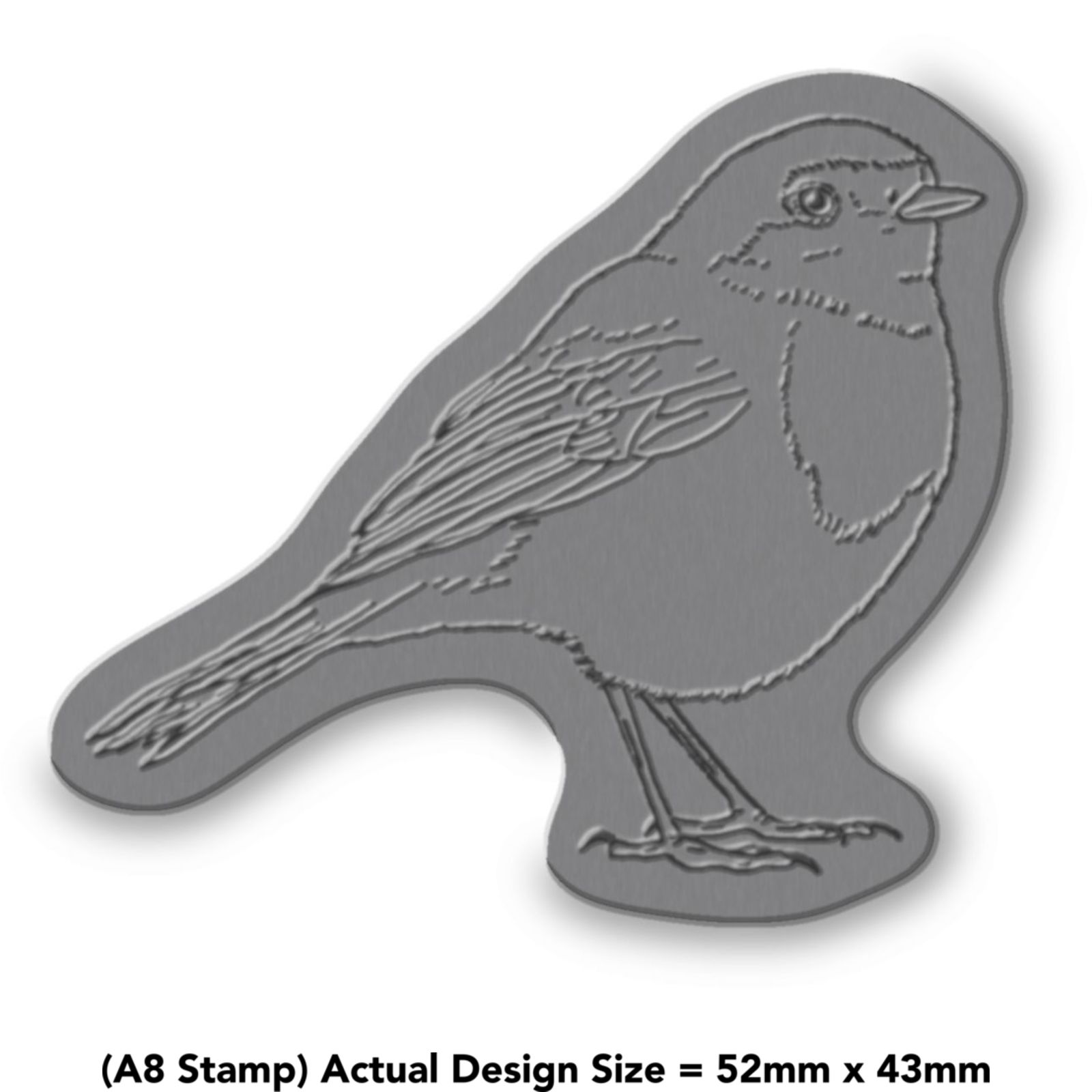 'Robin' Rubber Stamp - Unmounted Design for Crafting & Scrapbooking (RS025572) - Picture 6 of 6