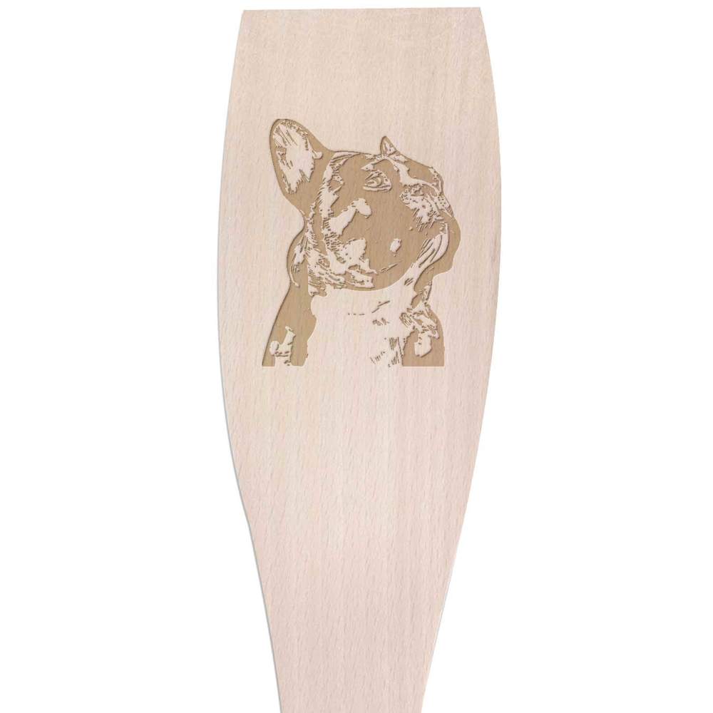 Large 'French Bulldog' Wooden Cooking Spatula (SA00004388)