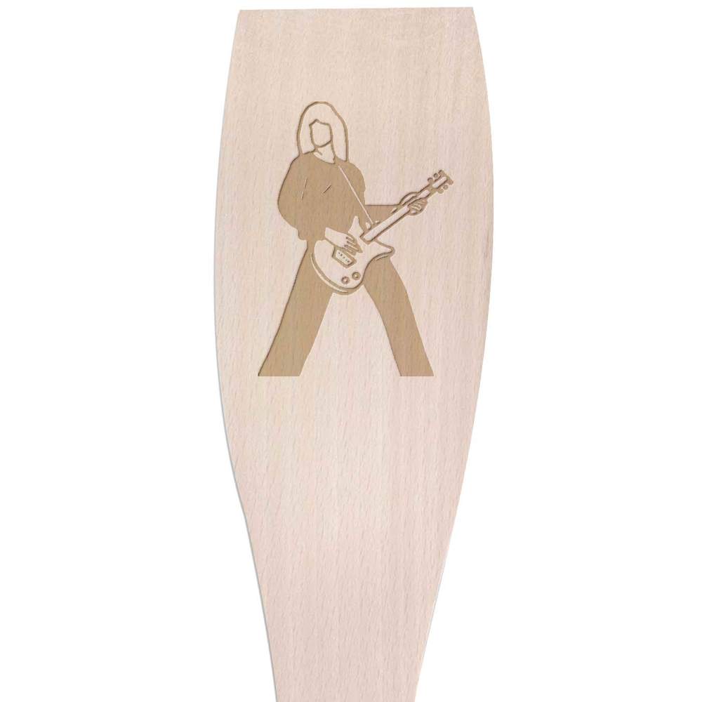 Large 'Guitar Player' Wooden Cooking Spatula (SA00008271)