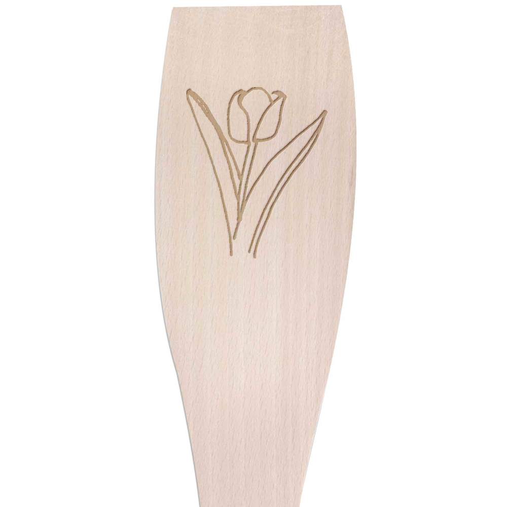 Large 'Flower' Wooden Cooking Spatula (SA00010017)