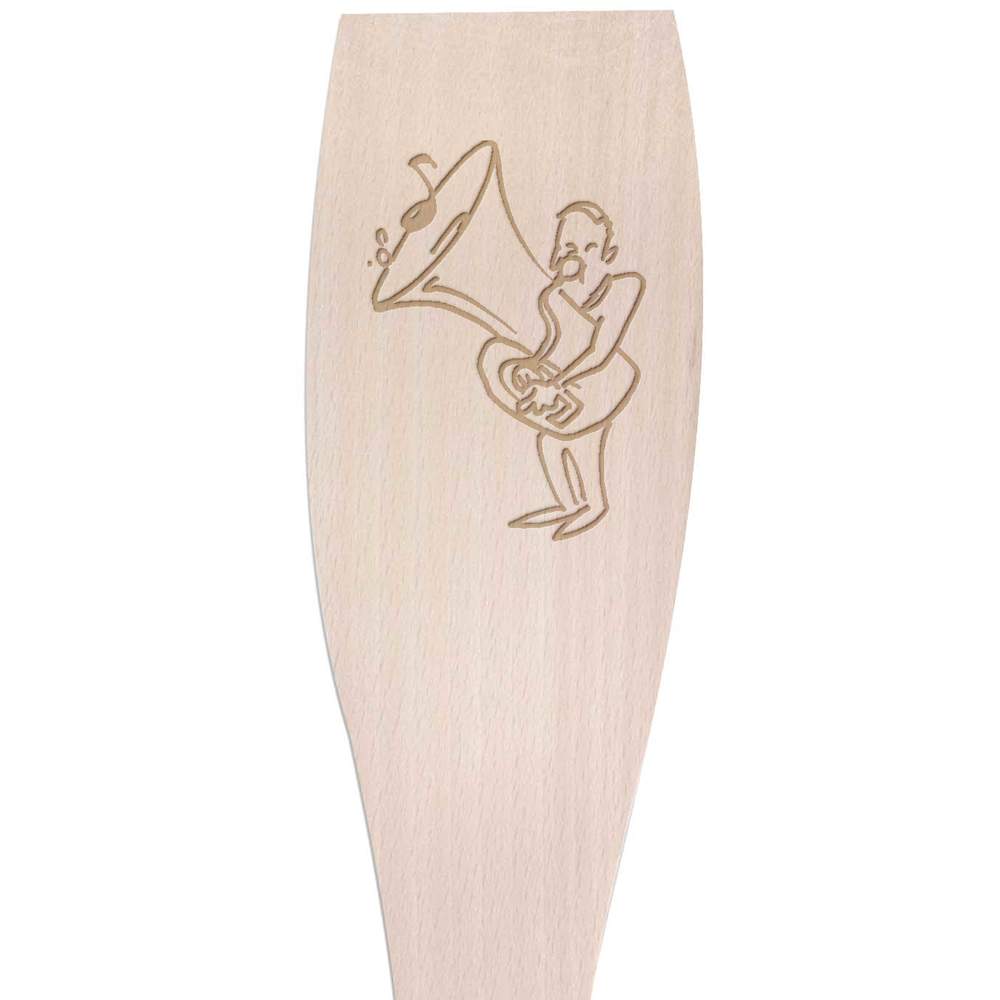 Large 'Man Playing Tuba' Wooden Cooking Spatula (SA00010984)