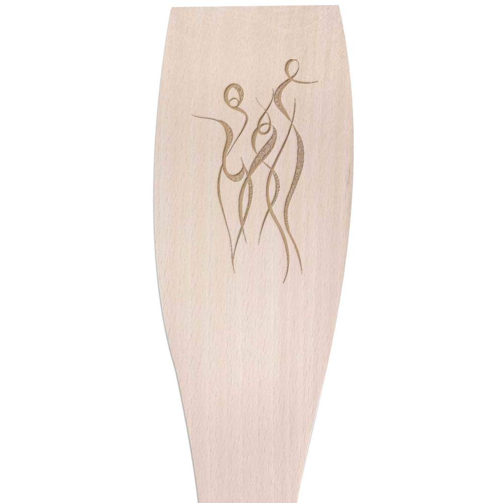 Large 'Abstract Waves' Wooden Cooking Spatula (SA00012172)