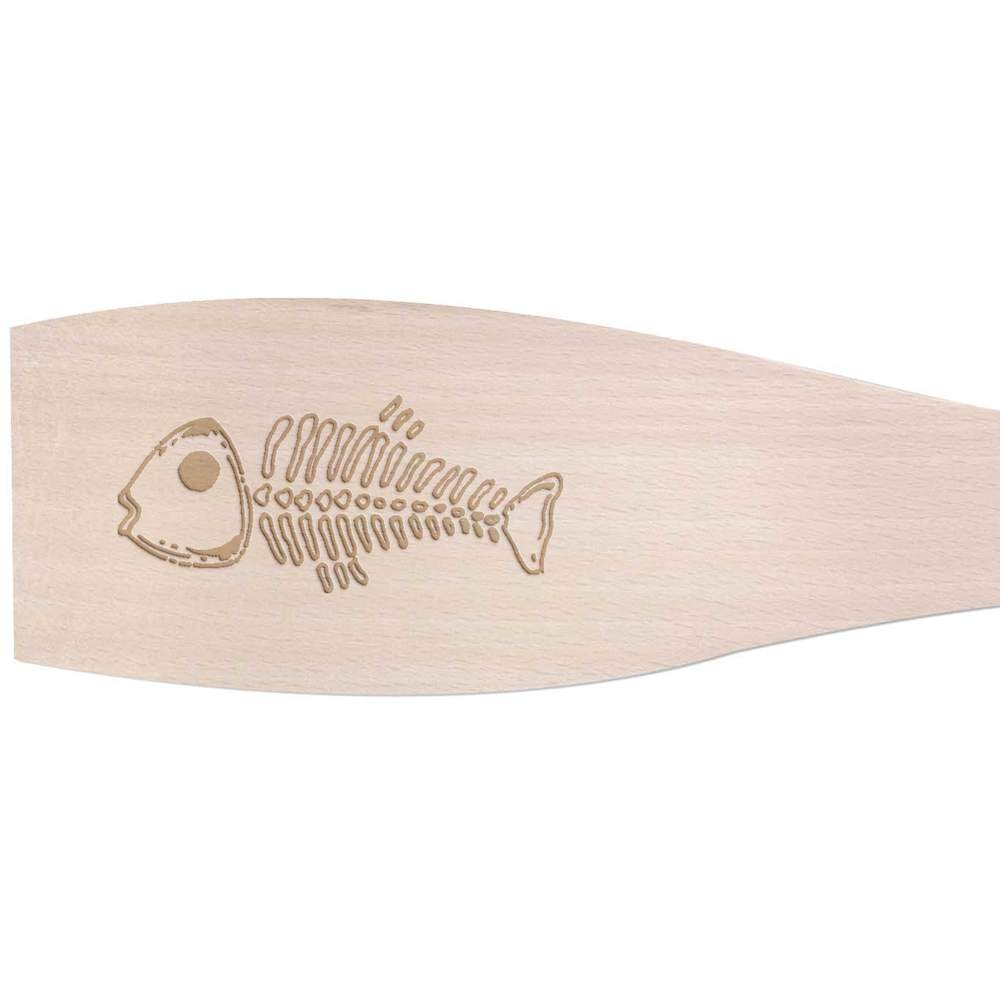 Large 'Fish Skeleton' Wooden Cooking Spatula (SA00012461)
