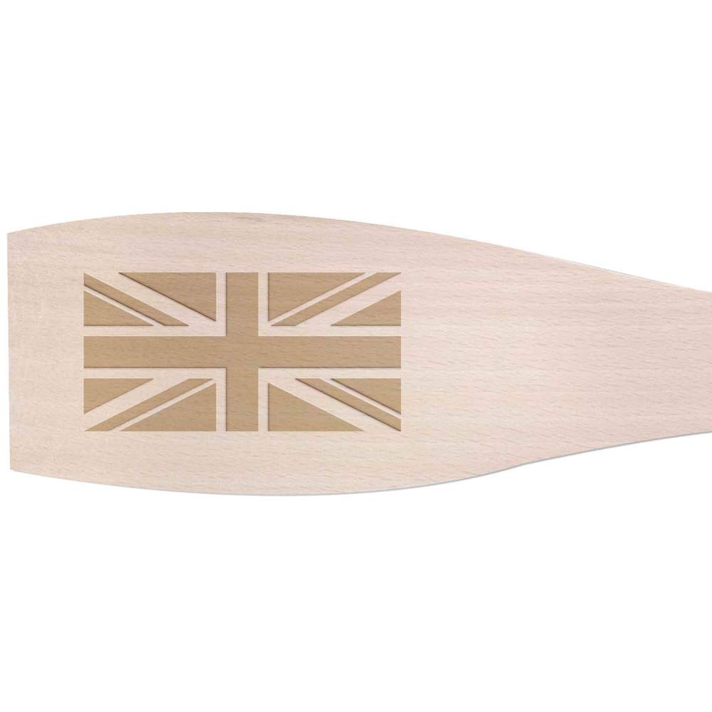 'Union Jack' Wooden Cooking Spatula - 30cm - Kitchen Utensil for Frying, Stirring, Baking and Food Preparation (SA00015734)