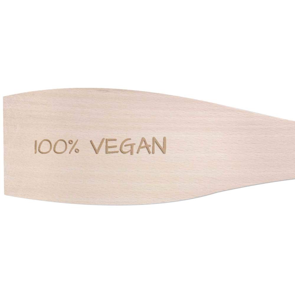 Large '100% Vegan' Wooden Cooking Spatula (SA00018142)