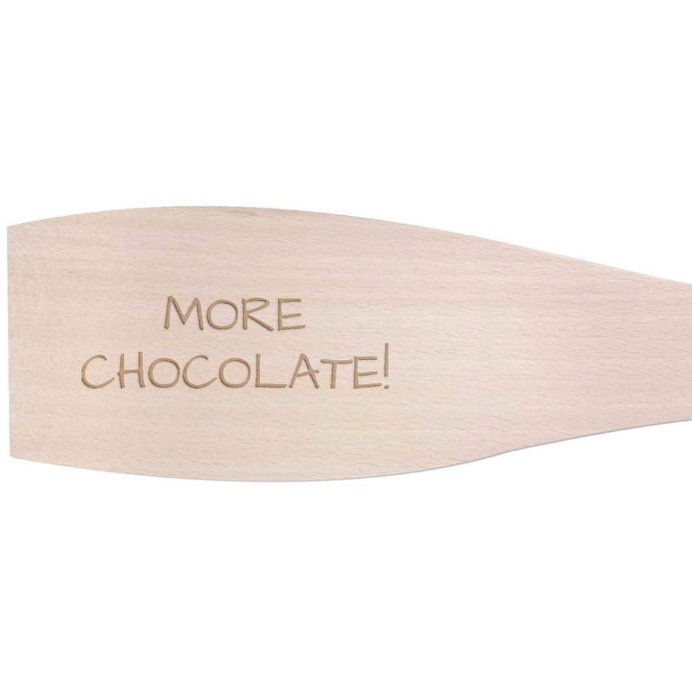 Large 'More Chocolate!' Wooden Cooking Spatula (SA00018780)