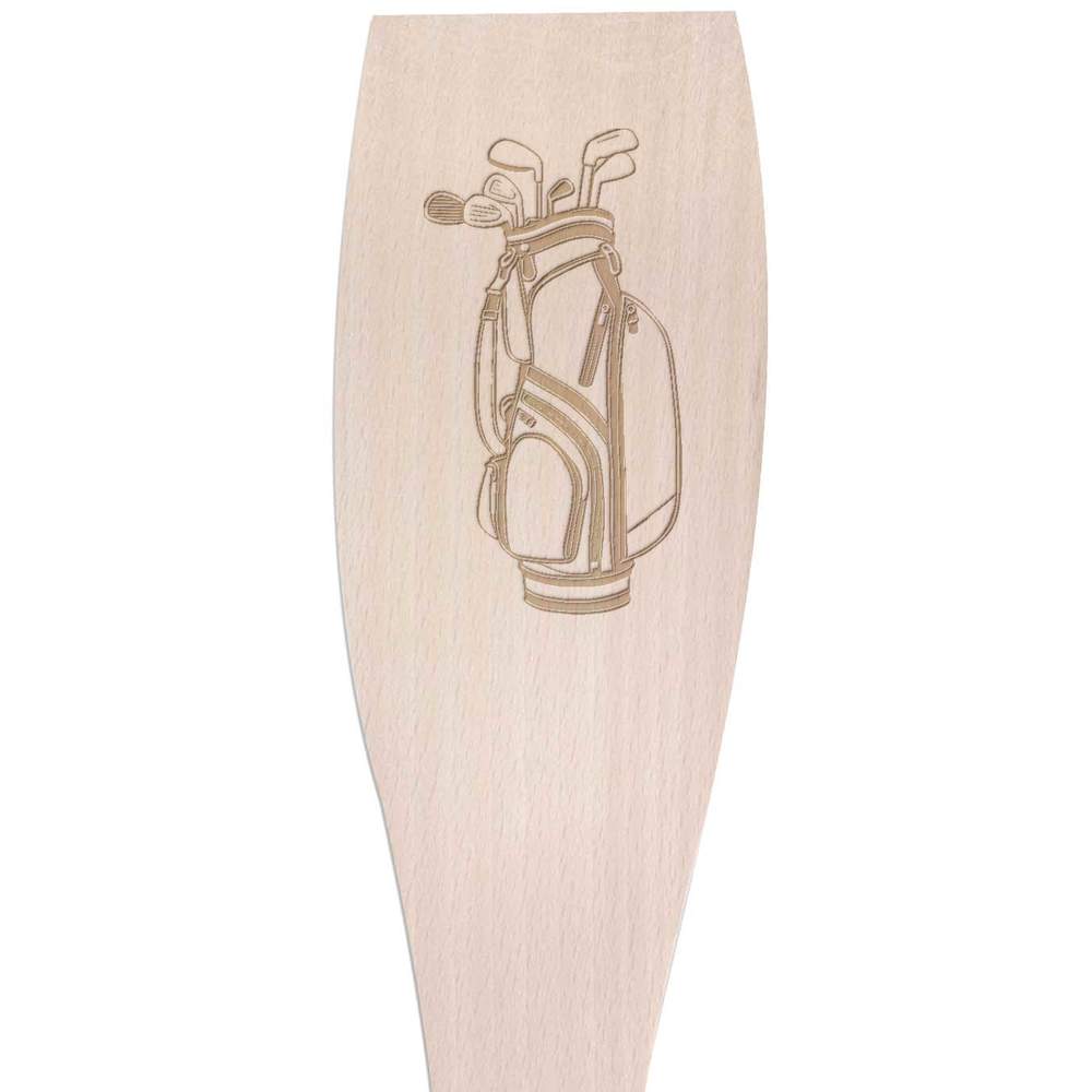 Large 'Golf Bag Filled with Irons and Woods' Wooden Cooking Spatula (SA00022724)