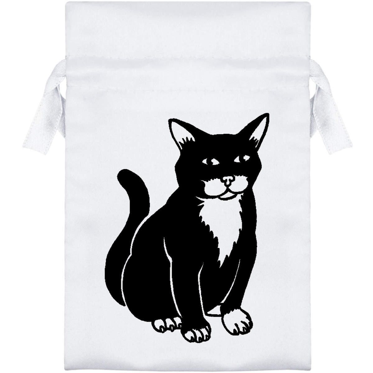 'Cat' Satin Drawstring Bag/Pouch (SB001512)