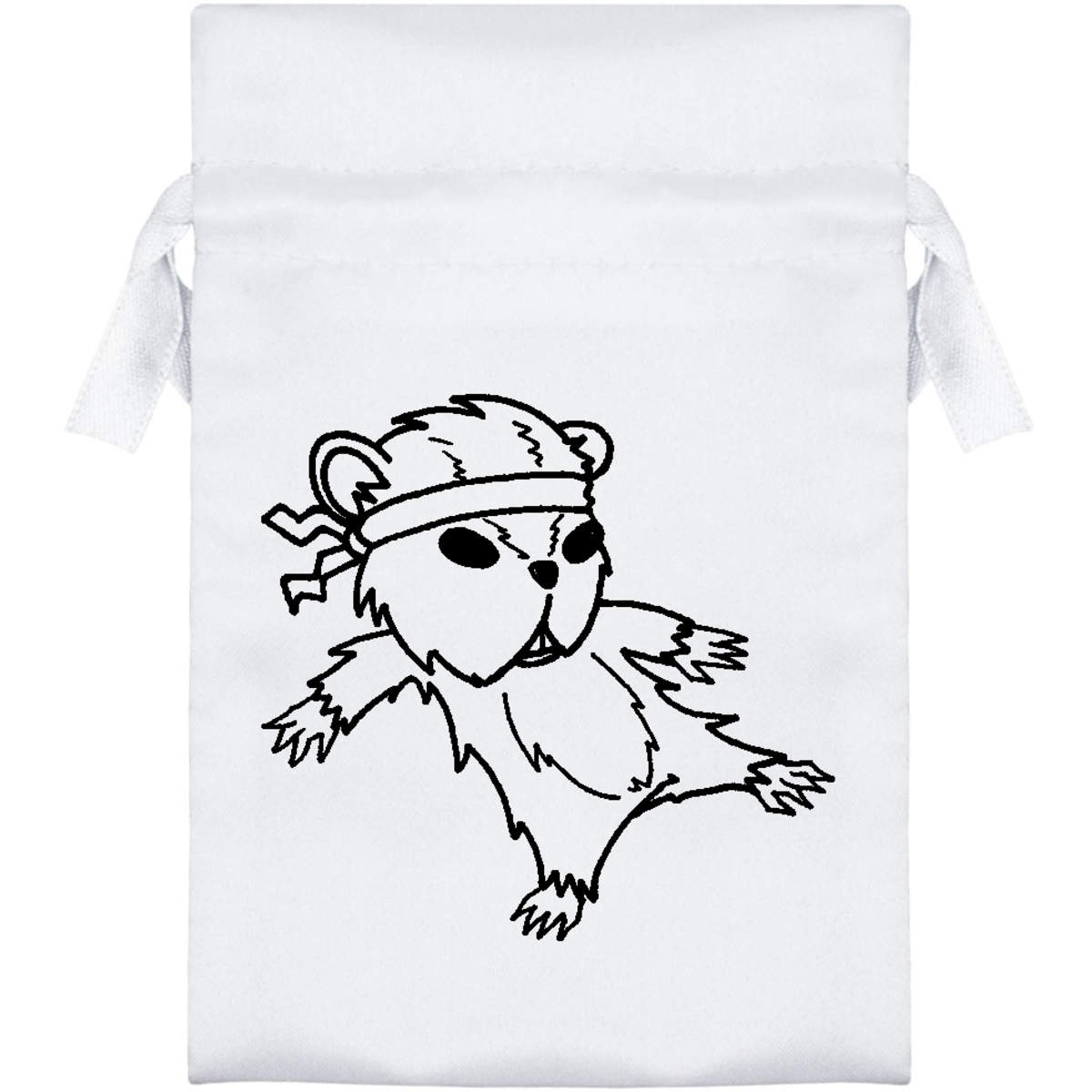 'Kung Fu Hamster' Satin Drawstring Bag/Pouch (SB003074)
