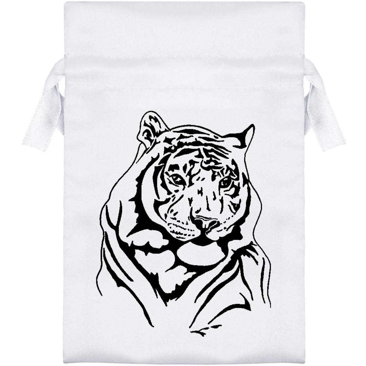 'Tiger' Satin Drawstring Bag/Pouch (SB003499)