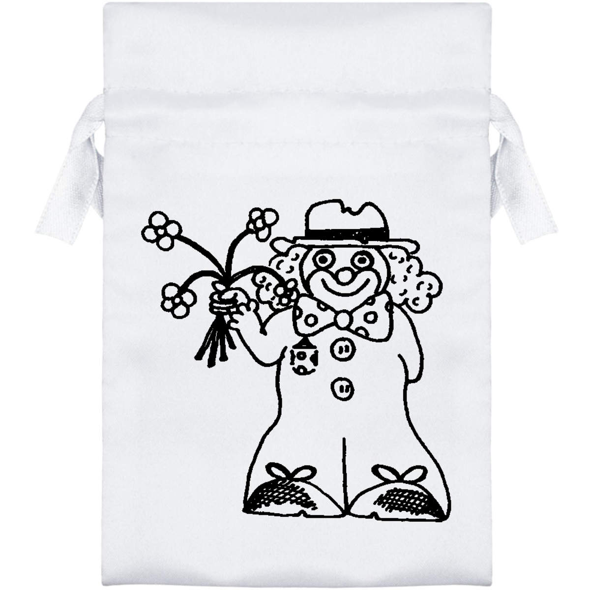 'Clown' Satin Drawstring Bag/Pouch (SB006526)