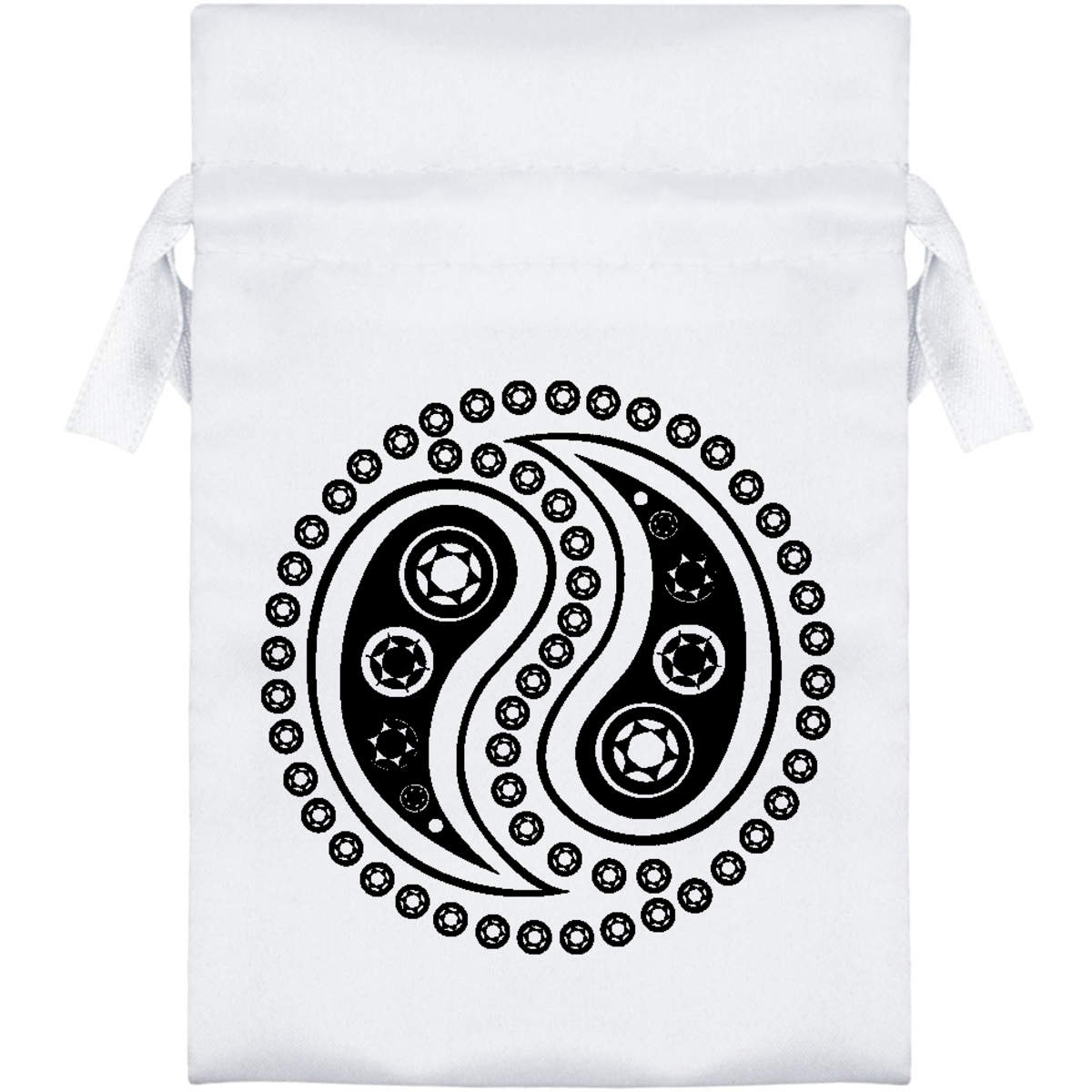 'Paisley Decoration' Satin Drawstring Bag/Pouch (SB007326)