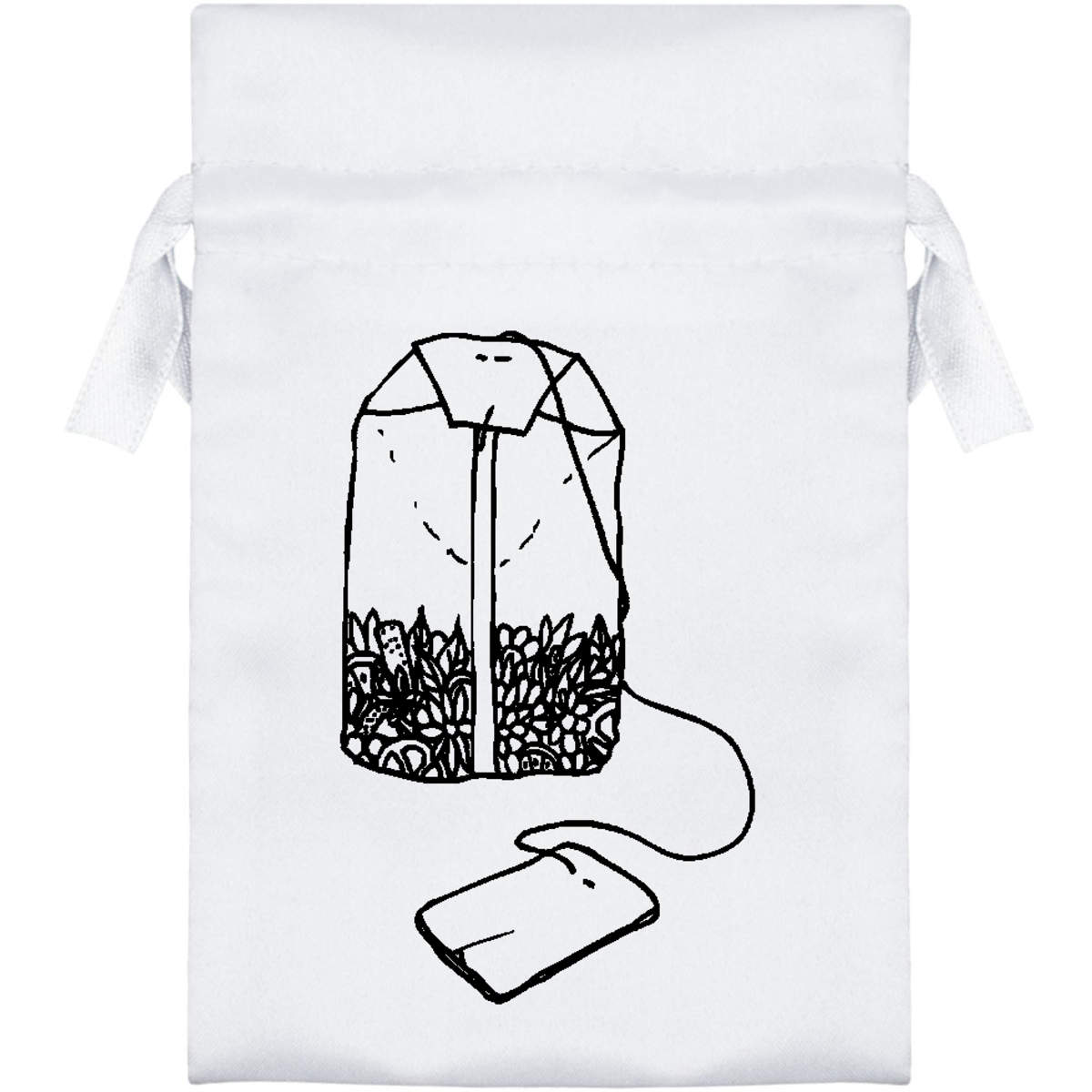 'Teabag' Satin Drawstring Bag/Pouch (SB007781)