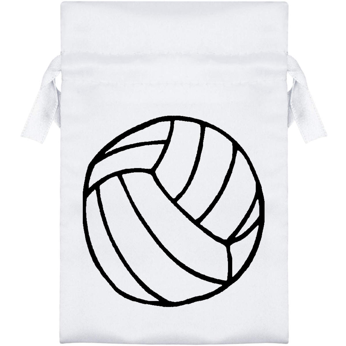 'Volleyball' Satin Drawstring Bag/Pouch (SB007787)