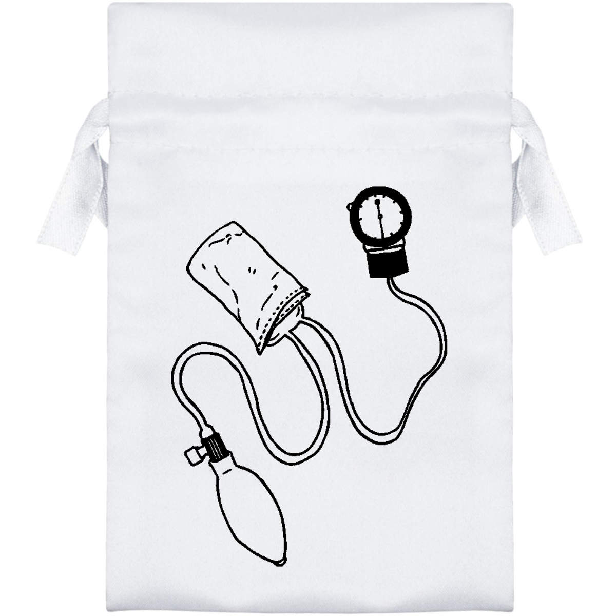 'Blood Pressure Monitor' Satin Drawstring Bag/Pouch (SB010388)
