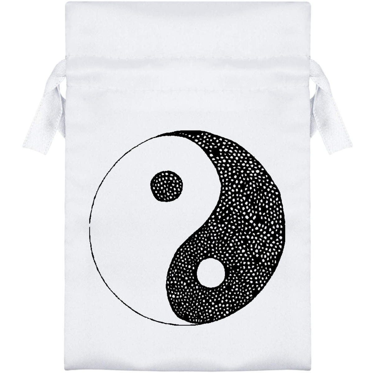 'Yin Yang Symbol' Satin Drawstring Bag/Pouch (SB013108)