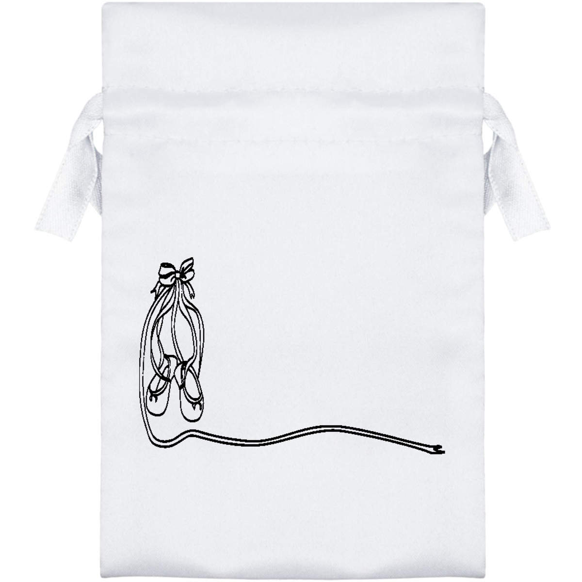 'Ballet Corner' Satin Drawstring Bag/Pouch (SB014753)