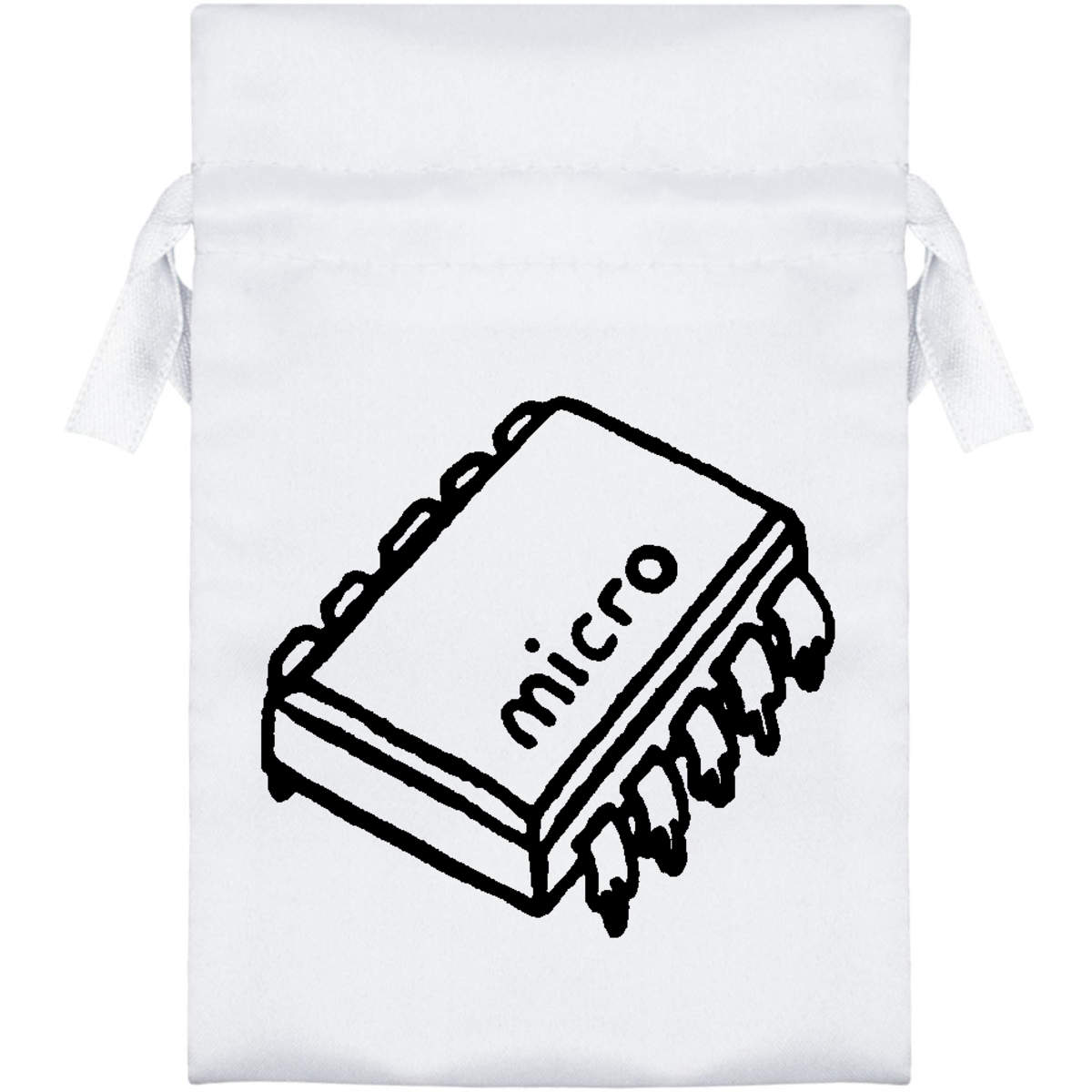 'Computer Microchip' Satin Drawstring Bag/Pouch (SB015452)