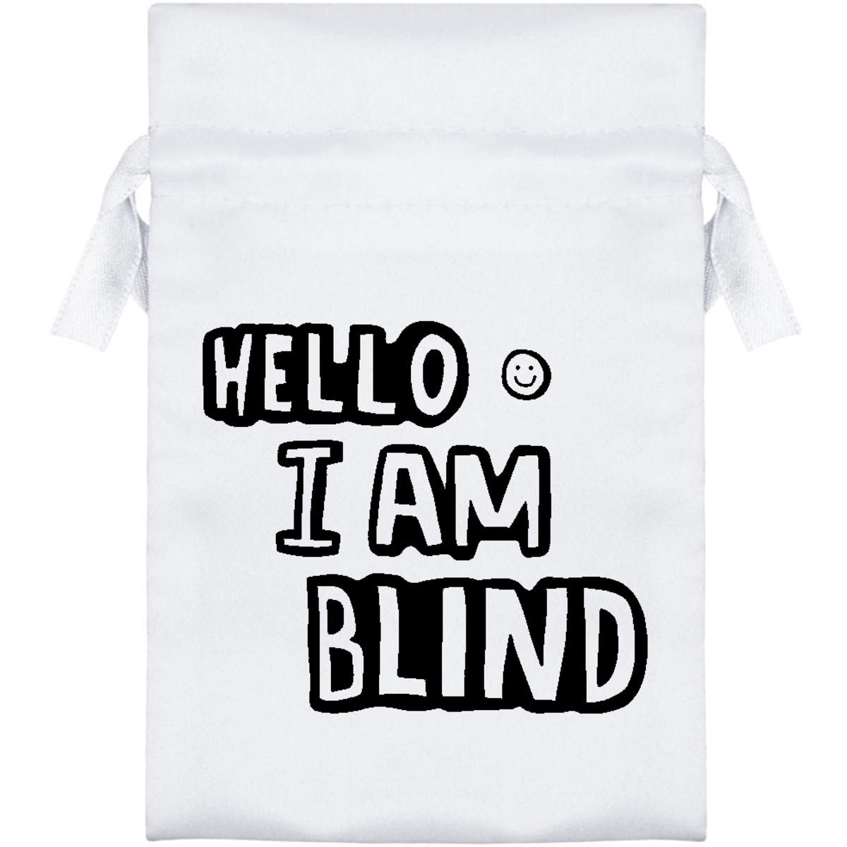 'Blind Greeting' Satin Drawstring Bag/Pouch (SB016430)