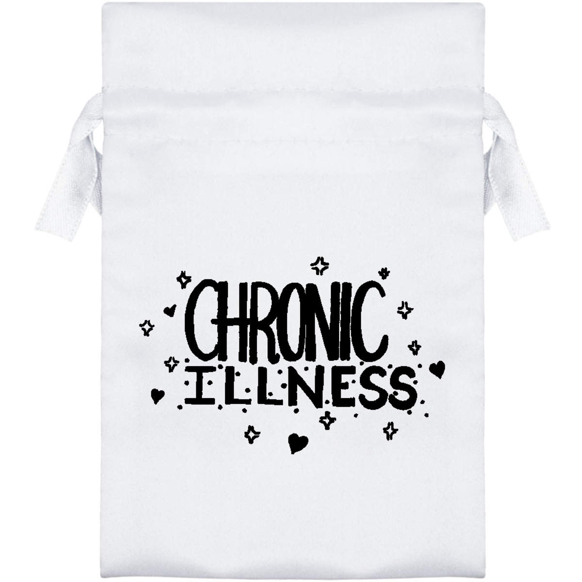'Chronic Illness' Satin Drawstring Bag/Pouch (SB016436)