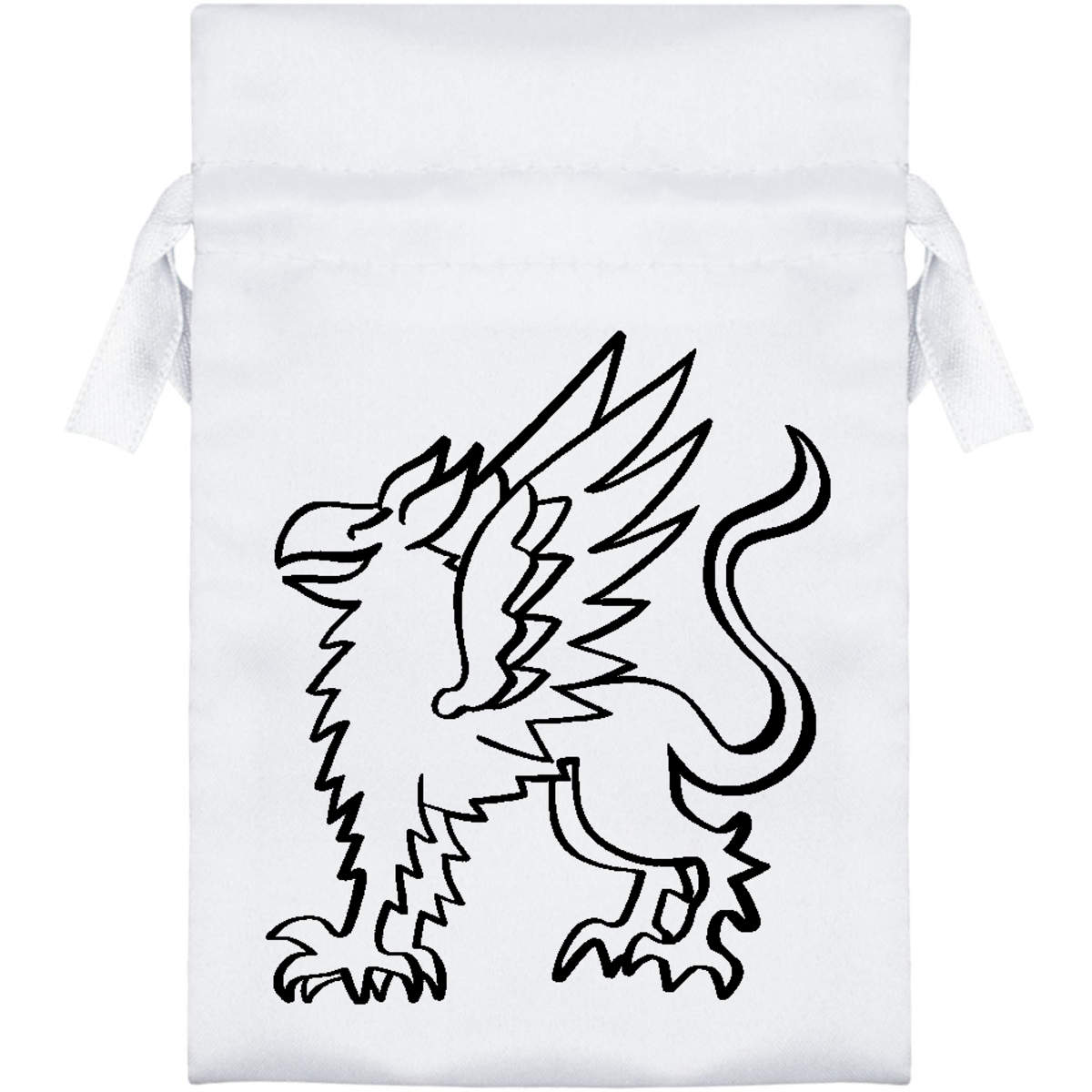 'Griffin' Satin Drawstring Bag/Pouch (SB024135)