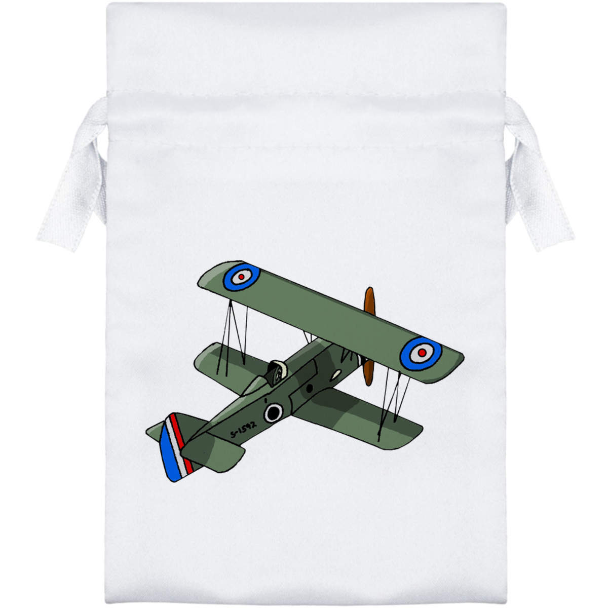 'WW2 Fighter Plane' Satin Drawstring Bag/Pouch (SB024624)