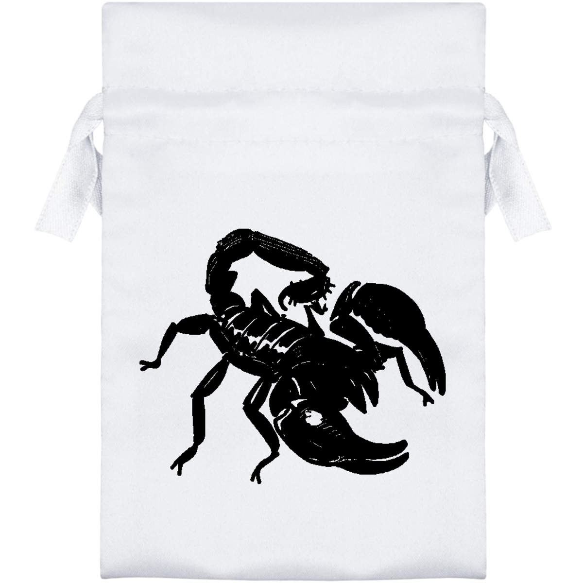 'Scorpion' Satin Drawstring Bag/Pouch (SB025232)