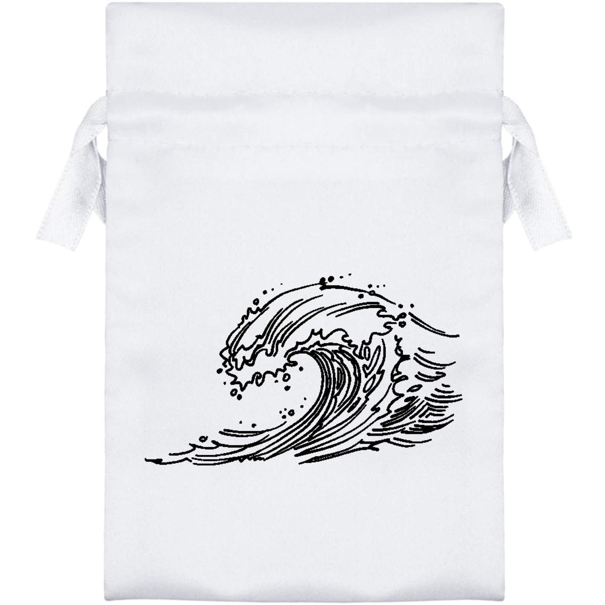 'Crashing Wave' Satin Drawstring Bag/Pouch (SB026535)
