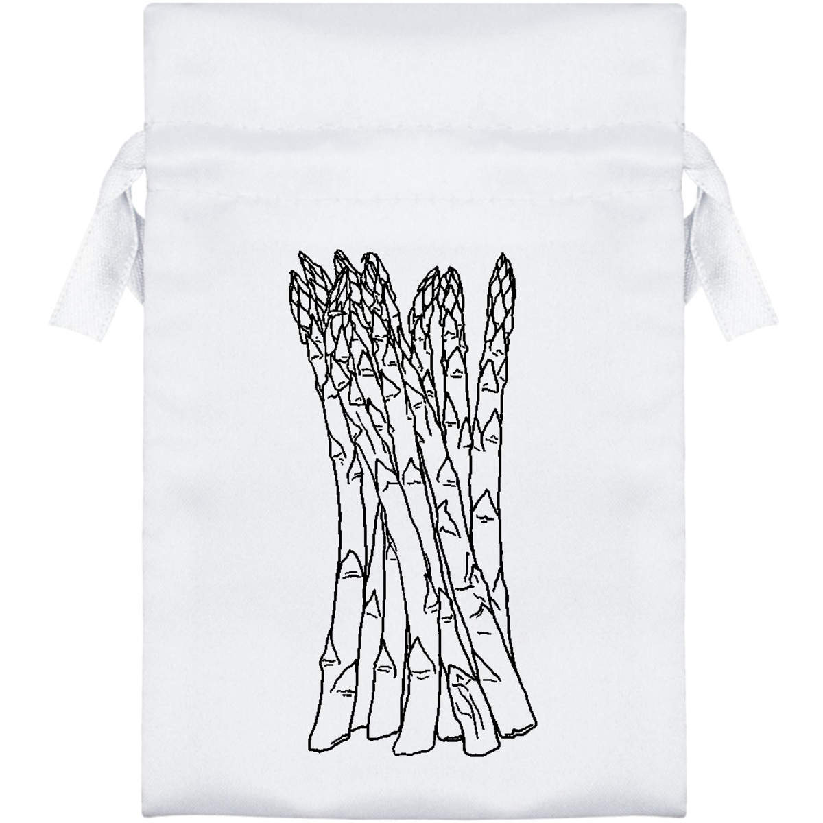 15cm 'Asparagus' Satin Drawstring Bag / Pouch (SB00039606)