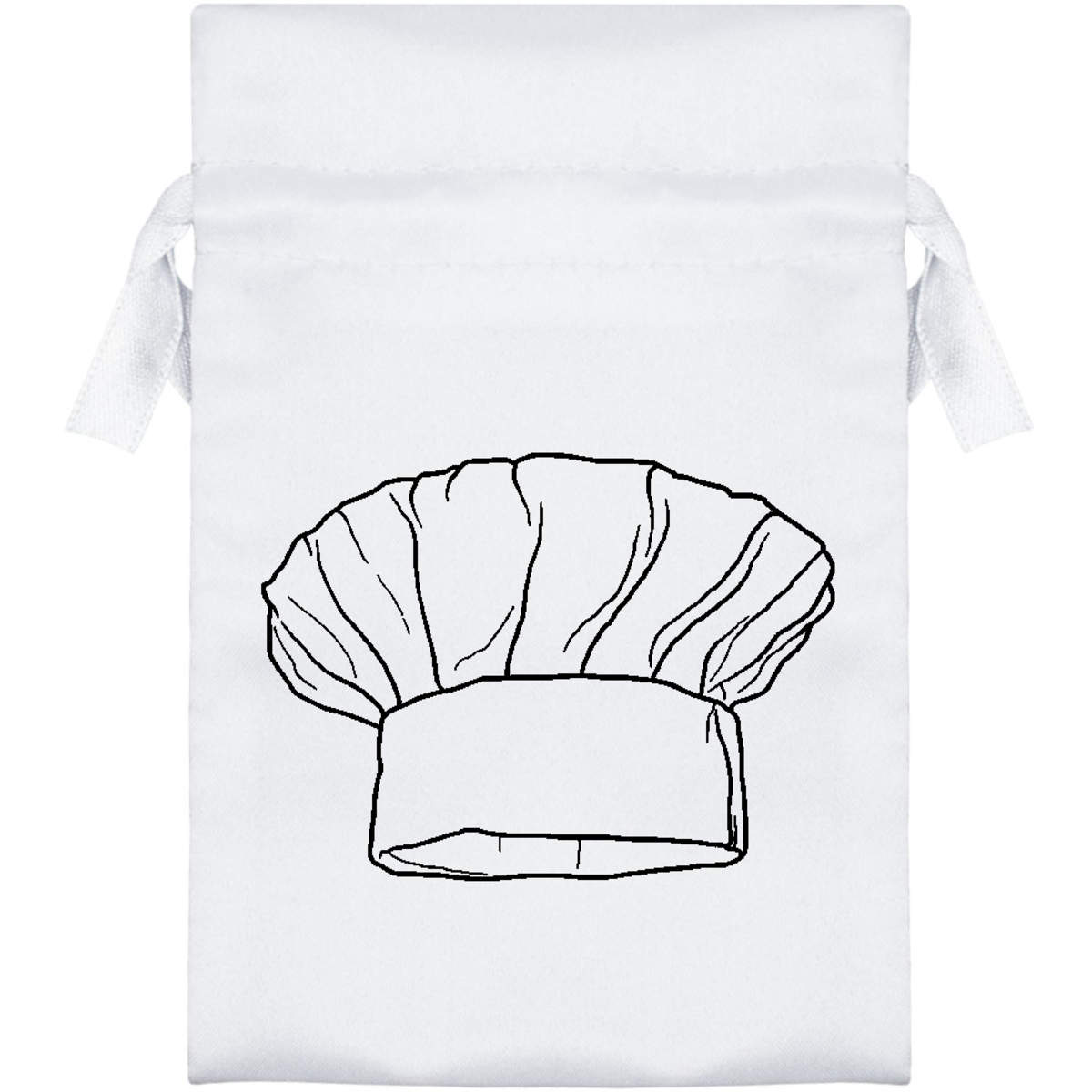 'Chef's Hat' Satin Drawstring Bag/Pouch (SB029179)