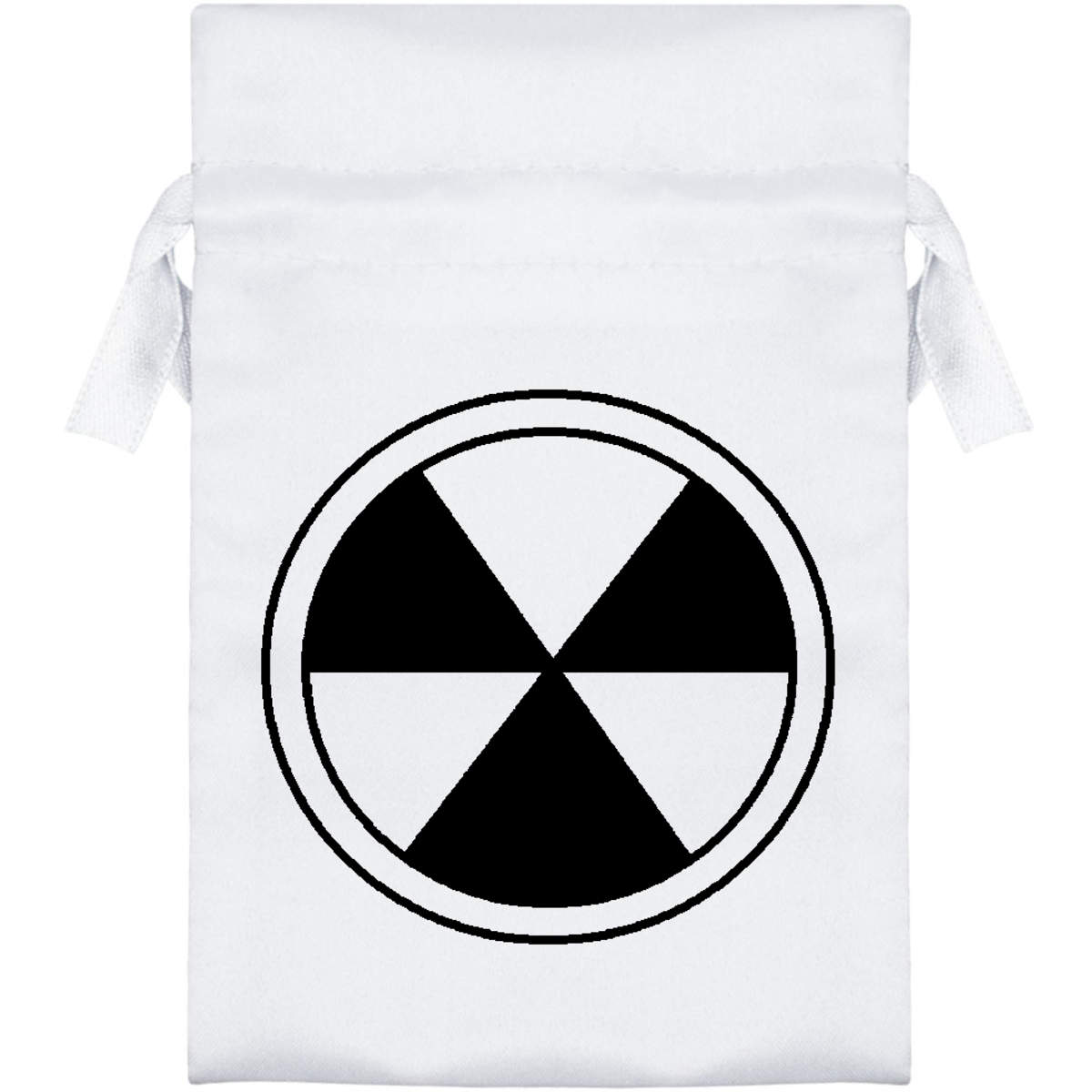 'Radioactive Symbol' Satin Drawstring Gift Bag - Gift Pouch for Wedding Favours, Jewellery and Parties (SB030075)