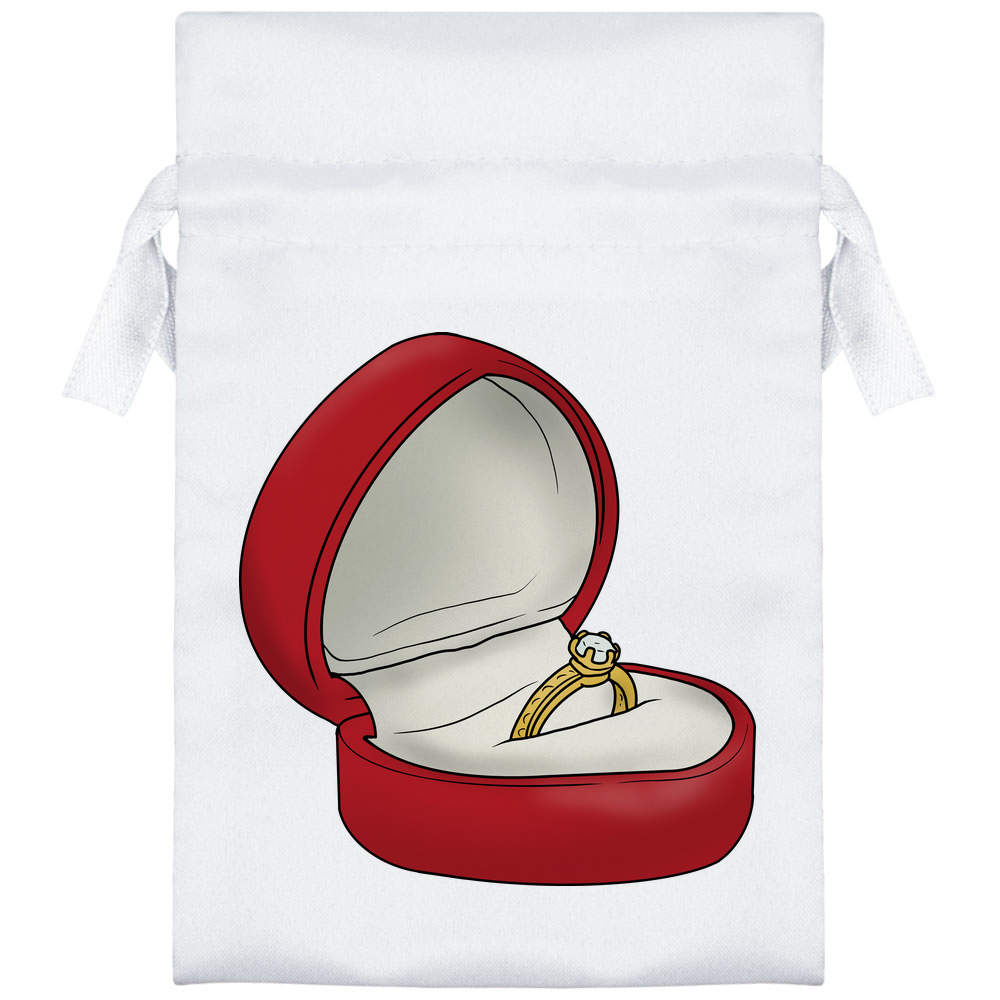'Engagement Ring' Satin Drawstring Bag/Pouch (SB036249) - Picture 6 of 25