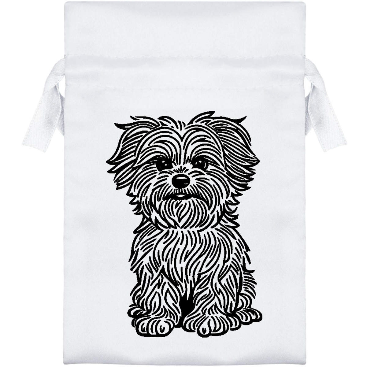 'Maltipoo Dog' Satin Drawstring Bag/Pouch (SB044150)