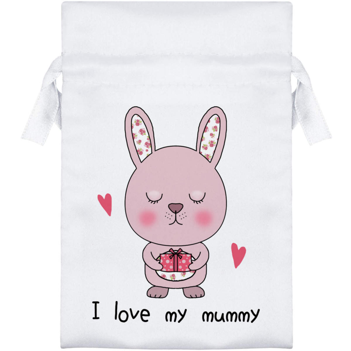 'I love my mummy' Satin Drawstring Bag/Pouch (SB045206)