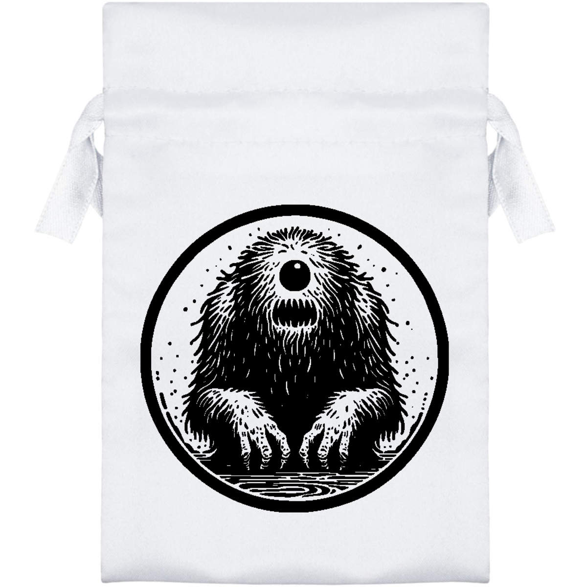 'Cyclops- One-Eyed Monster' Satin Drawstring Bag/Pouch (SB045405)