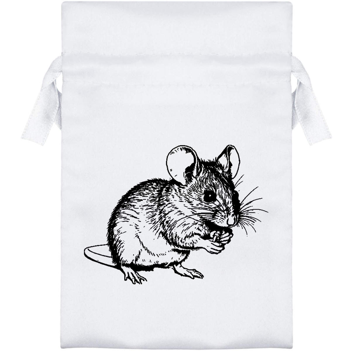'Field Mouse' Satin Drawstring Bag/Pouch (SB049285)