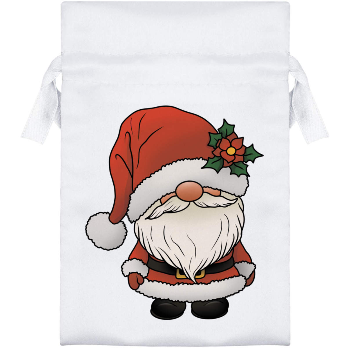 'Santa Gonk' Satin Drawstring Bag/Pouch (SB049801)