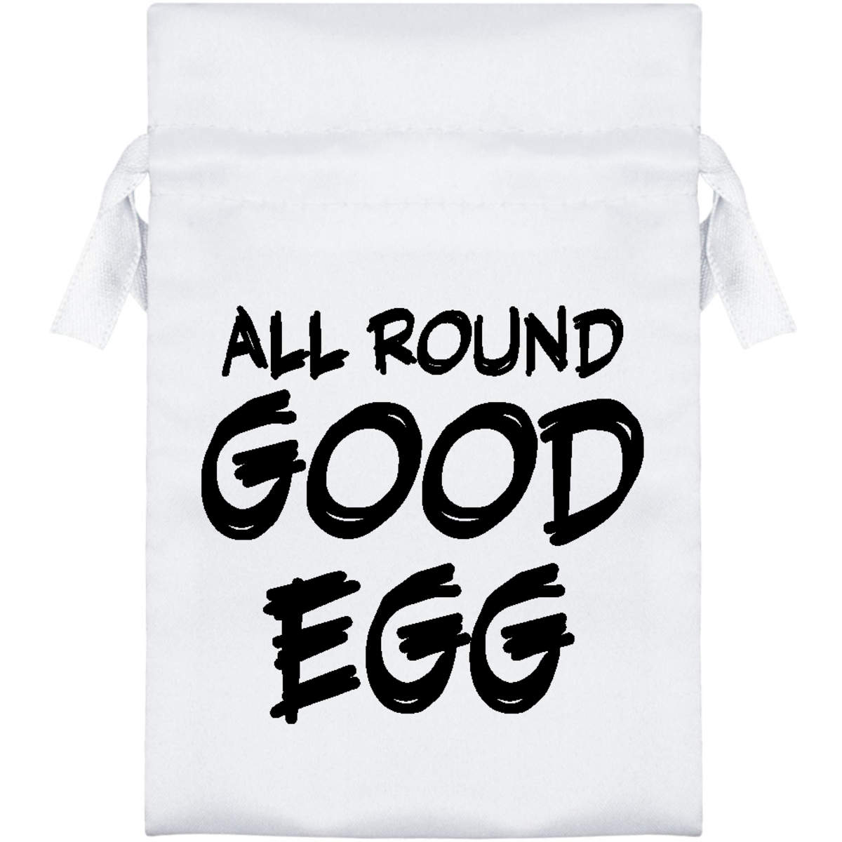 'All Round Good Egg' Satin Drawstring Bag/Pouch (SB051084)