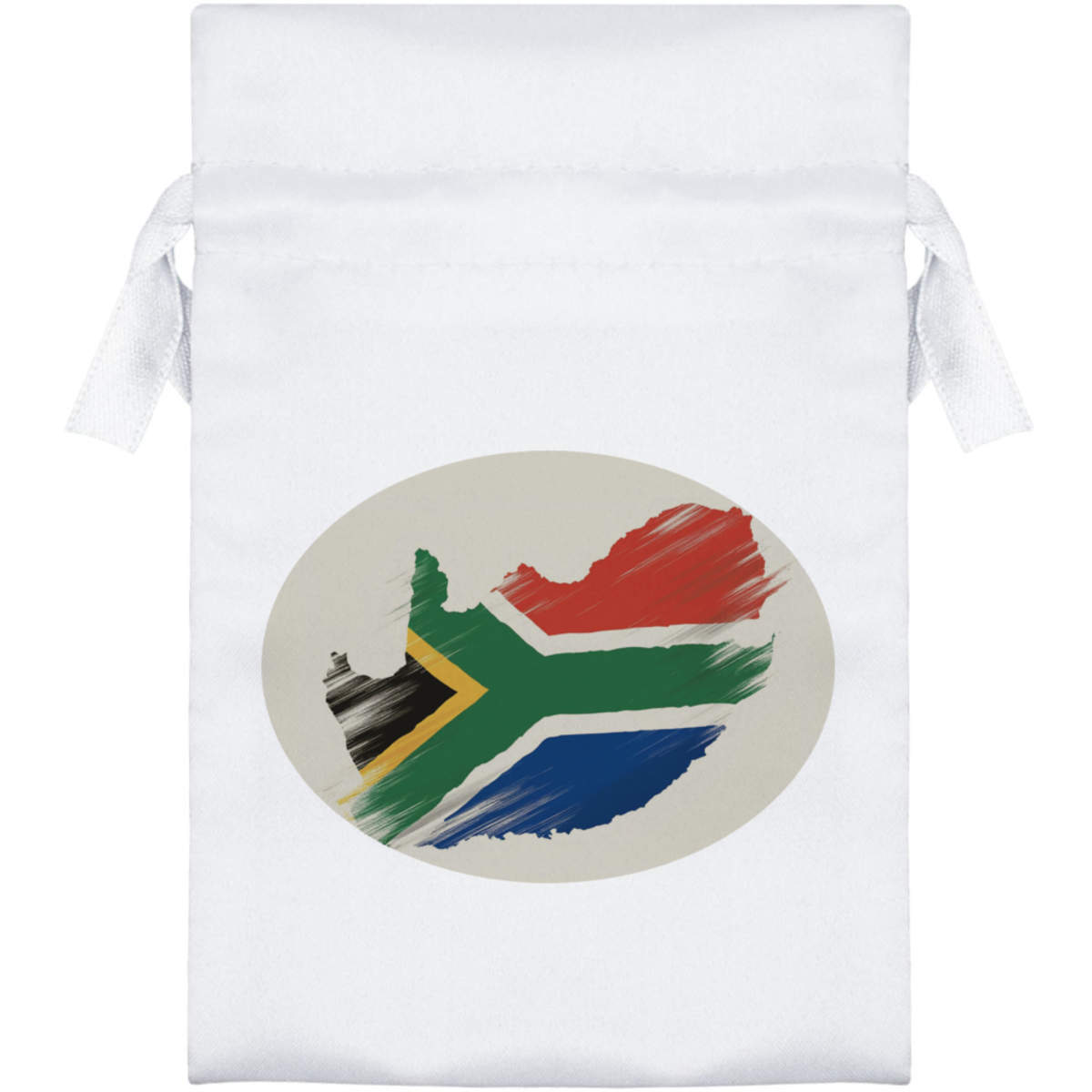 'South Africa' Satin Drawstring Bag/Pouch (SB051438)