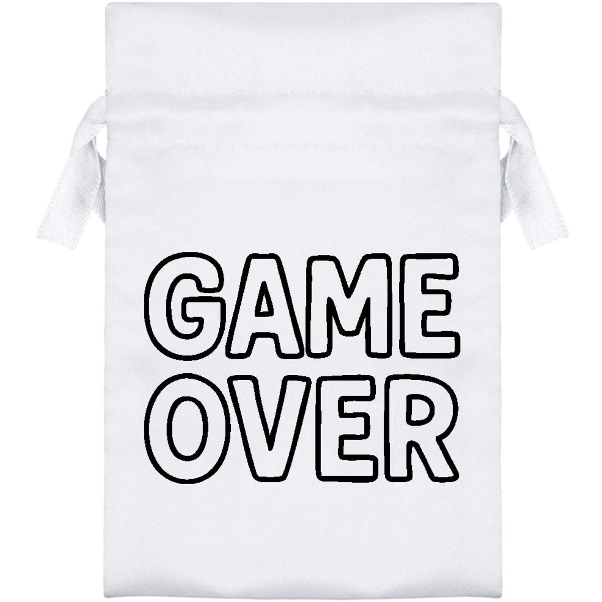 'Game Over' Satin Drawstring Bag/Pouch (SB054502)