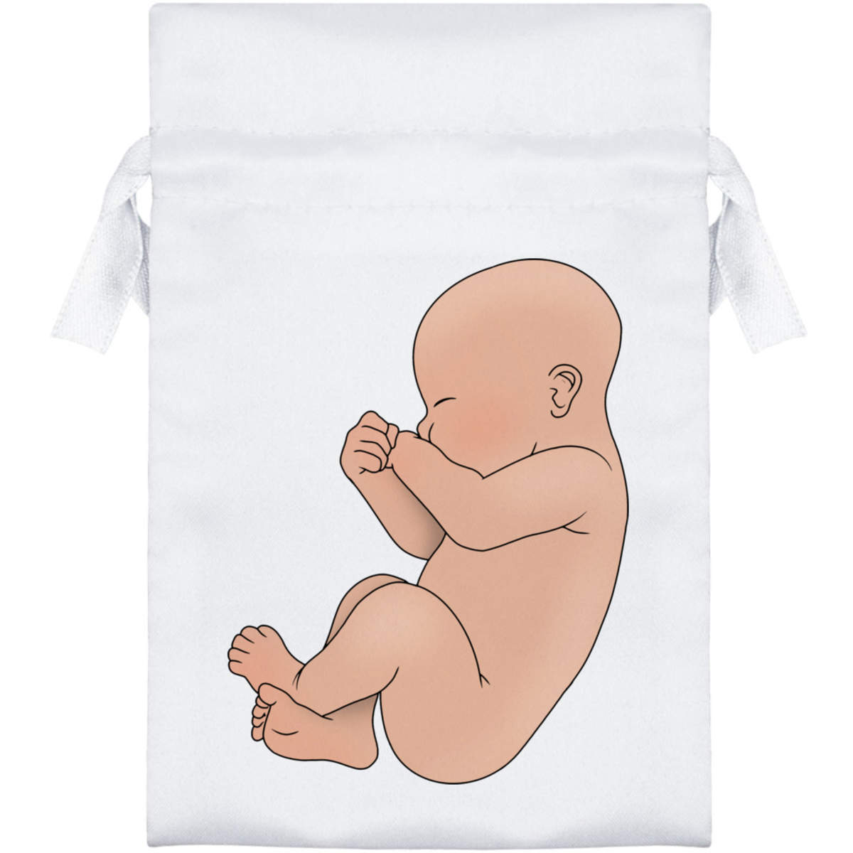 'Sleeping Newborn Baby' Satin Drawstring Bag/Pouch (SB054551)