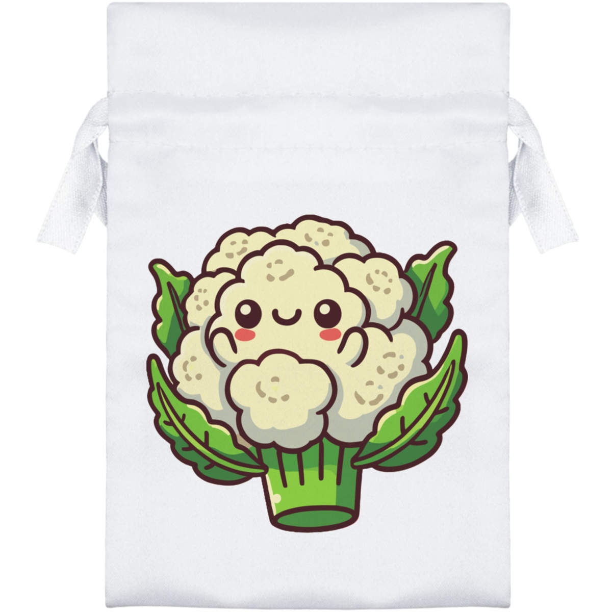 'Cute Cauliflower' Satin Drawstring Bag/Pouch (SB054809)