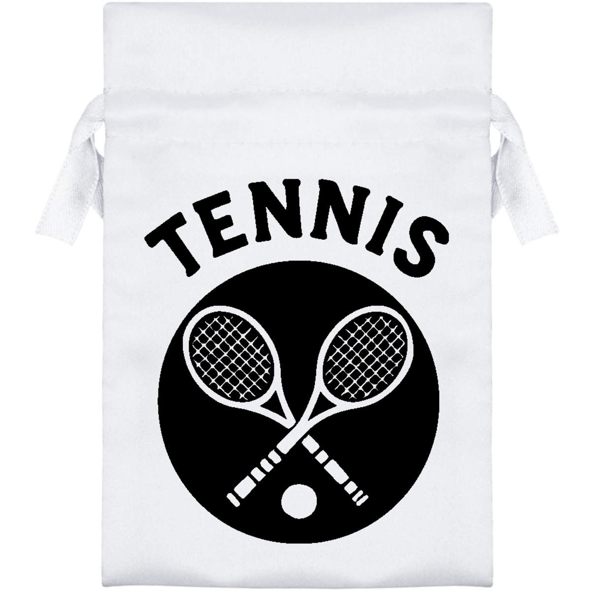 'Tennis Rackets' Satin Drawstring Bag/Pouch (SB055360)