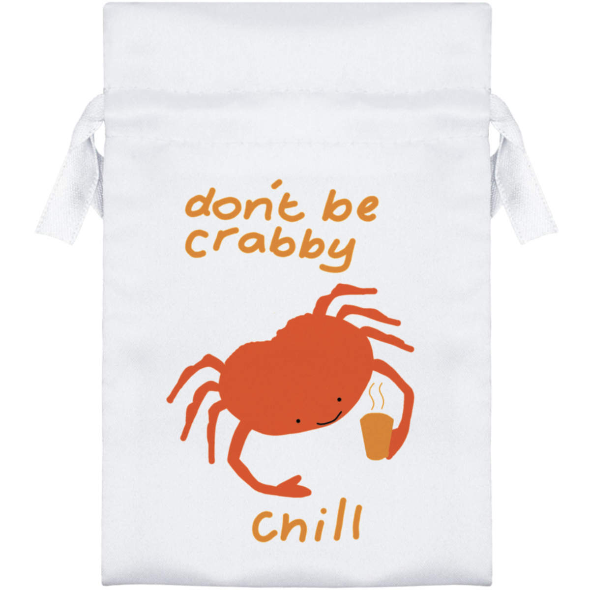 'A Cuppa To Lift The Mood' Satin Drawstring Bag/Pouch (SB055800)