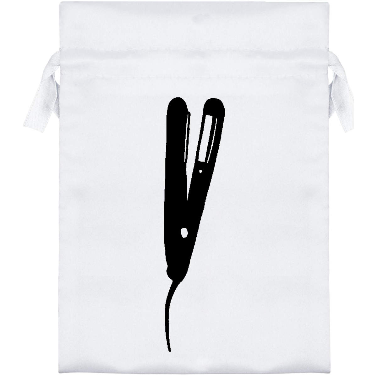 18cm 'Hair Straighteners' Satin Drawstring Bag / Pouch (SB00006391)