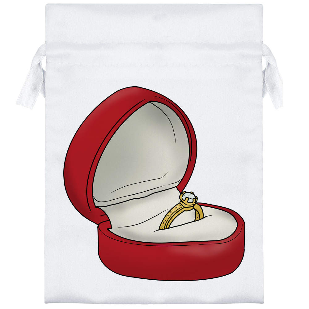 'Engagement Ring' Satin Drawstring Bag/Pouch (SB036249) - Picture 11 of 25