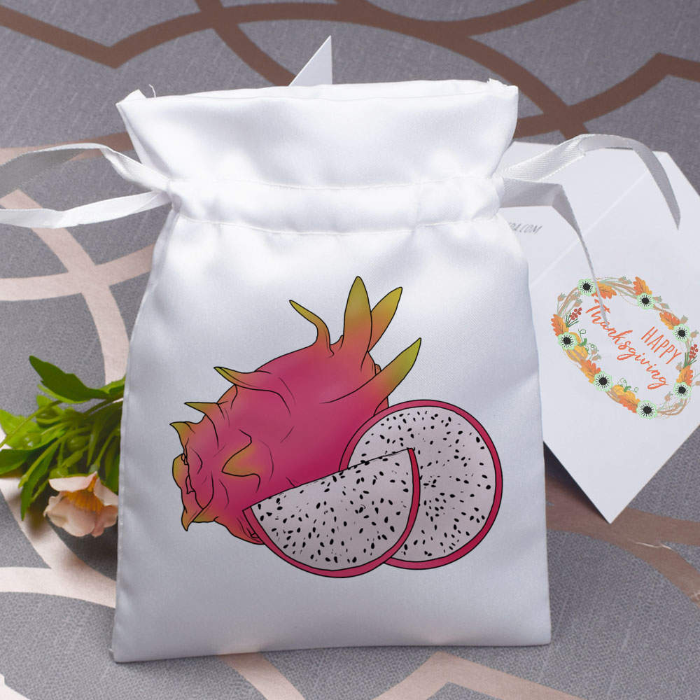 'Pink Dragon Fruit' Satin Drawstring Bag/Pouch (SB039729) - Picture 15 of 25